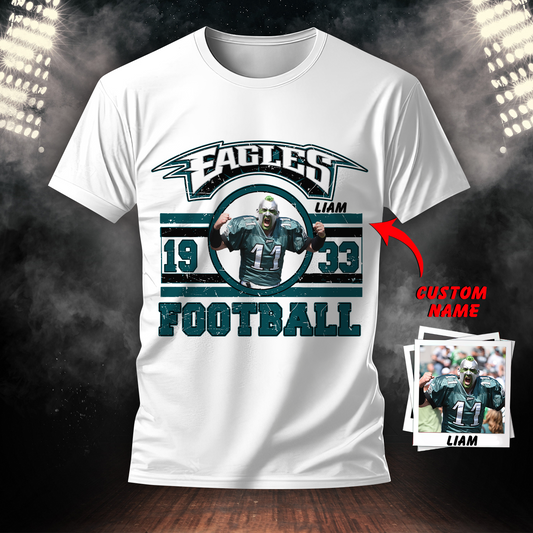 PE American Football Custom Name And Custom Photo For Fan Shirt