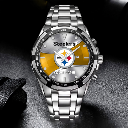 PIT x NFL Alloy Men Quartz Watch - Custom Name DATND TANTD