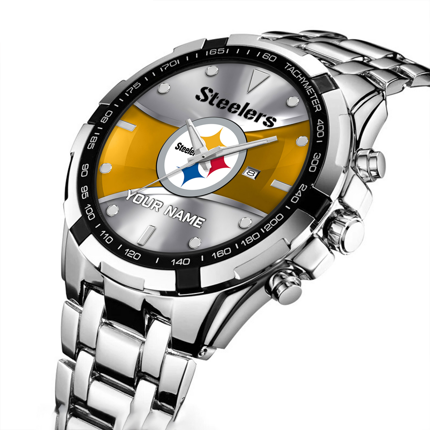 PIT x NFL Alloy Men Quartz Watch - Custom Name DATND TANTD