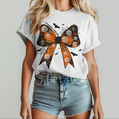 PIT x NFL Halloween Bow 3D Shirt 0409 DatND DVT