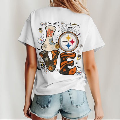 PIT x NFL Halloween Bow 3D Shirt 0409 DatND DVT