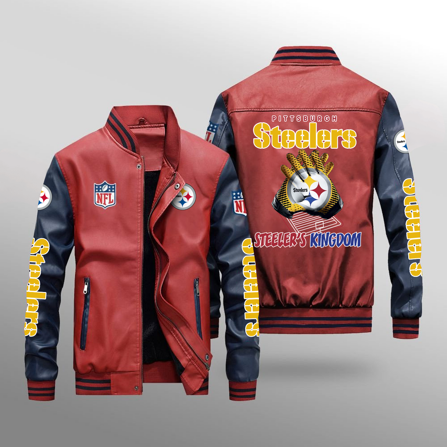 PIT x NFL Leather Bomber Jacket DATND TANTD