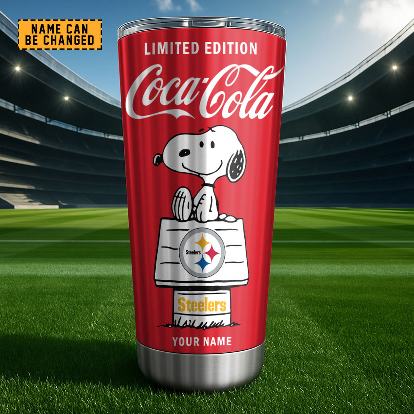 PIT x NFL Mix Snoopy & Red Coca Tumbler DatND DVT