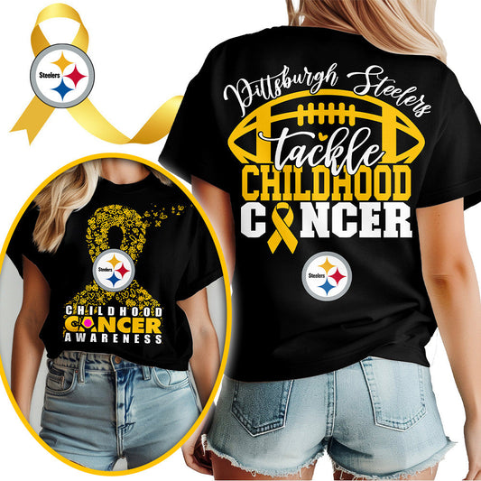 PIT X NFL Premium Childhood Cancer Awareness Month 3D Shirt DatND ThuongNH