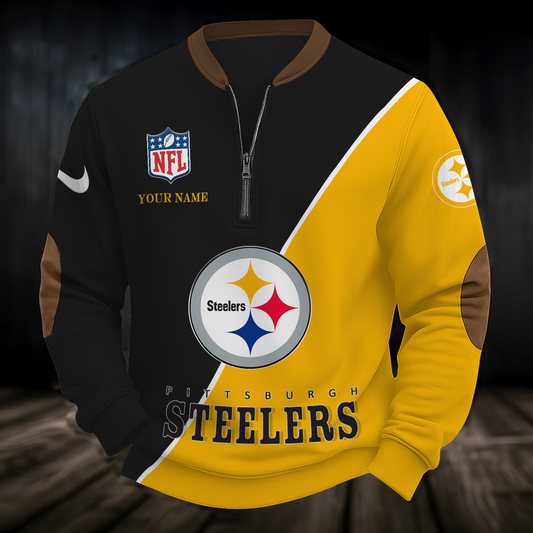PIT x NFL Premium Personalized Game Day Quarter-Zip DatND ThuongNH