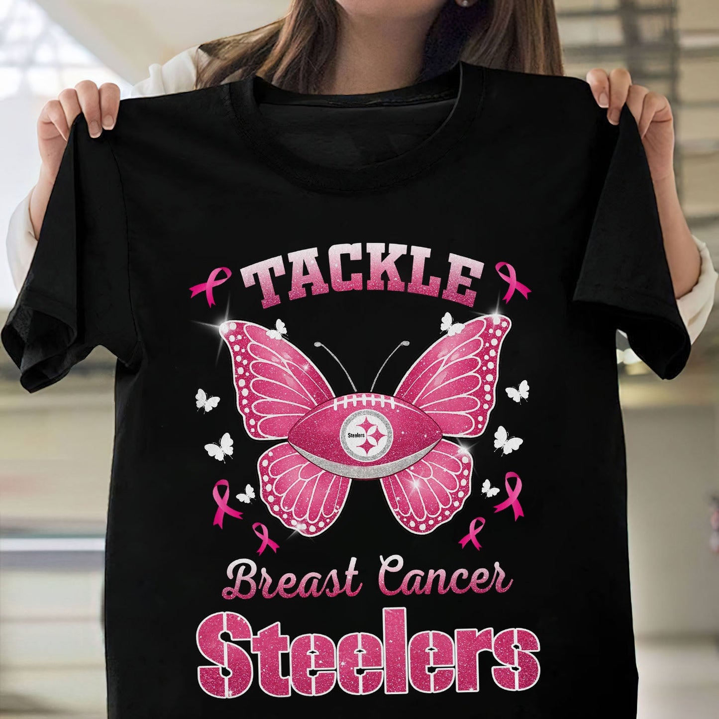 PIT x NFL Tackle Breast Cancer 2D Shirt DatND ThuongNH