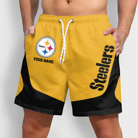 PIT x NFL Team Special Short Pants For Men Custom Name Gifts DATND TANTD25