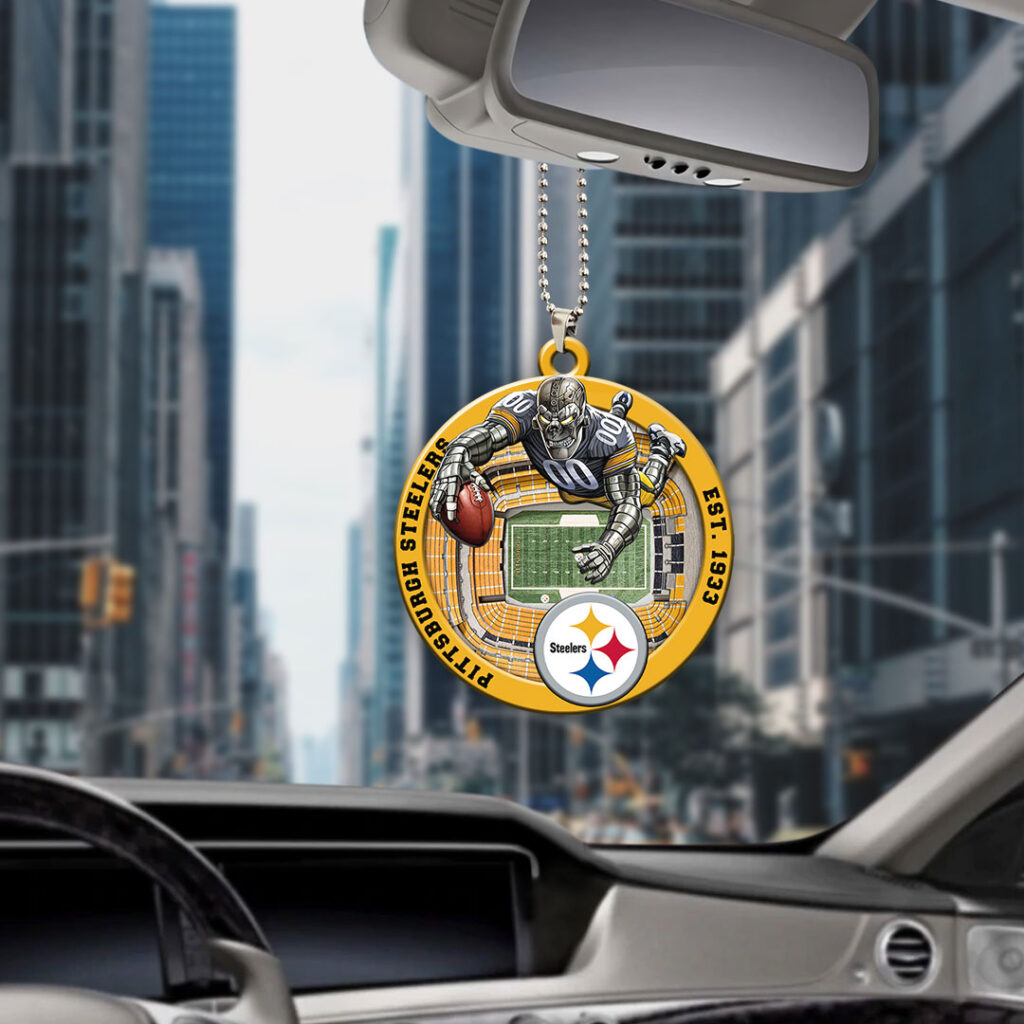 Pittsburgh Steeler Car Ornaments NDT