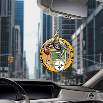 Pittsburgh Steeler Car Ornaments NDT