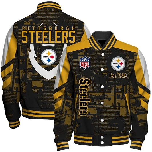 Pittsburgh Steelers Football Team 2024 - 25 Proud To Be Different Unisex Varsity Jacket DDT HLPHUONG