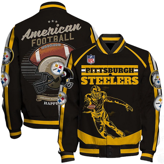 Pittsburgh Steelers National Football League Print Varsity Jacket STM V3 DDT 171025 HLPHUONG