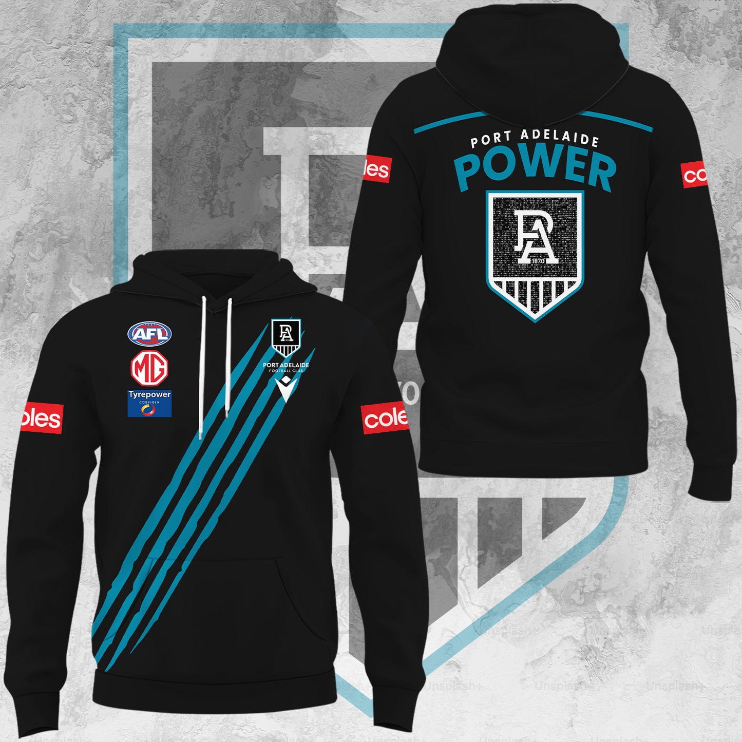 Port Adelaide Football Club AFL Power Limited Edition Hoodie TM V1