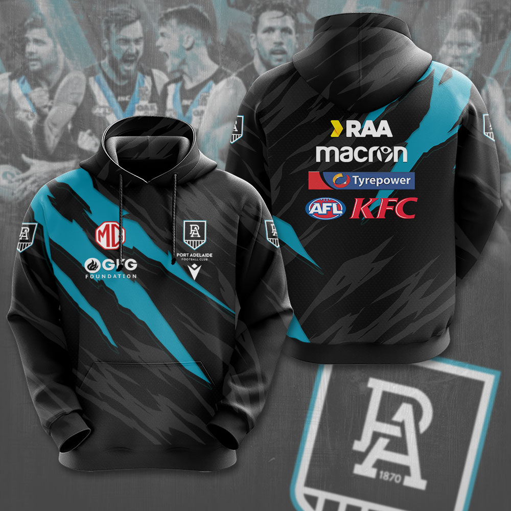 Port Adelaide Football Club AFL Power Special Edition Hoodie TM V9