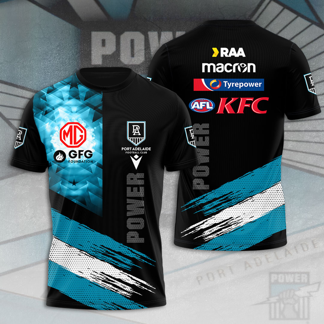 Port Adelaide Football Club AFL Power Special Edition T-Shirt TM - You will save more when you buy the clothes and hat combo V10