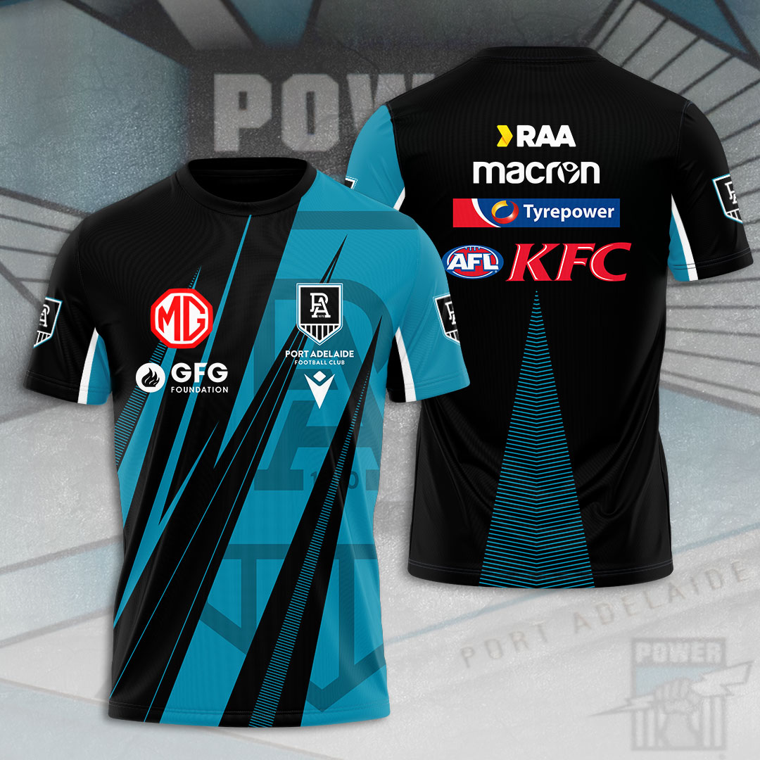 Port Adelaide Football Club AFL Power Special Edition T-Shirt TM - You will save more when you buy the clothes and hat combo V11