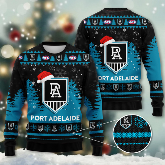 Port Adelaide Football Club AFL Power Special Edition Ugly Sweater TM V7