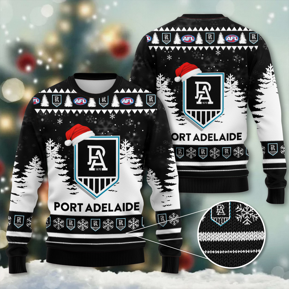 Port Adelaide Football Club AFL Power Special Edition Ugly Sweater TM V9