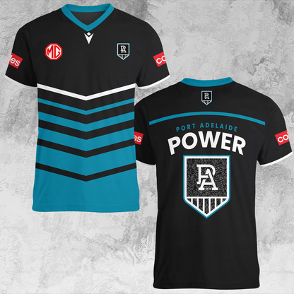 Port Adelaide Power 2 AFL 2025 Limited Edition V-neck T-Shirt TM NTA V1