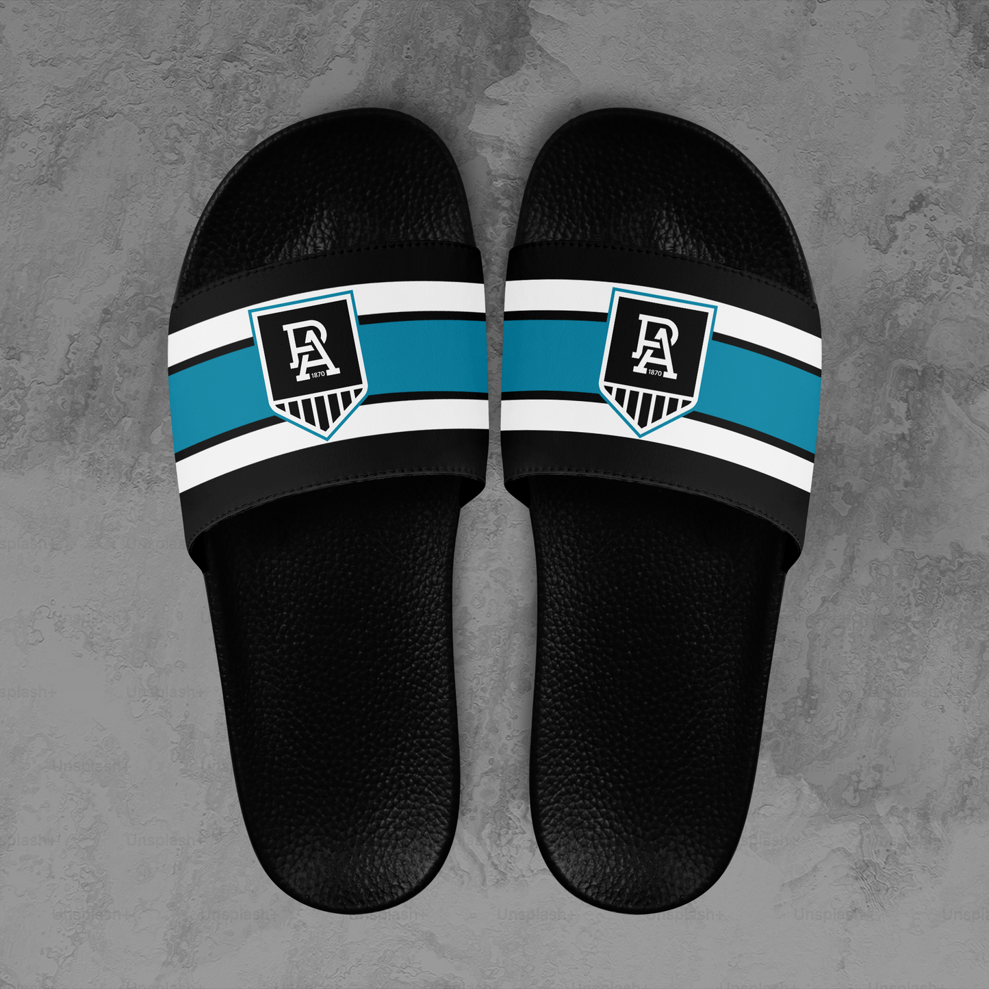 Port Adelaide Power 2 AFL 2025 Limited Edition Slide Sandals TM NTA V1