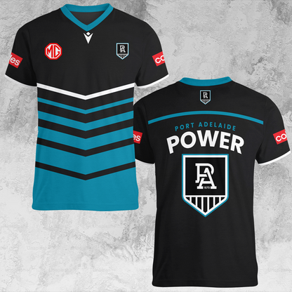 Port Adelaide Power 3 AFL 2025 Limited Edition V-neck T-Shirt TM NTA V1