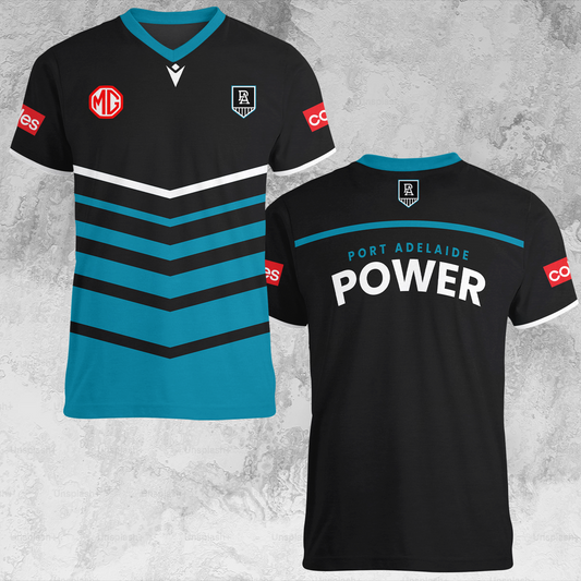 Port Adelaide Power 4 AFL 2025 Limited Edition V-neck T-Shirt TM NTA V1