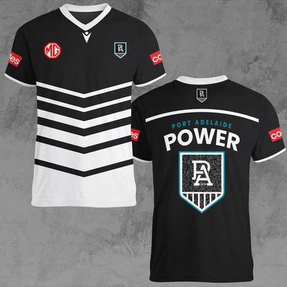 Port Adelaide Power 6 AFL 2025 Limited Edition V-neck T-Shirt TM NTA V1