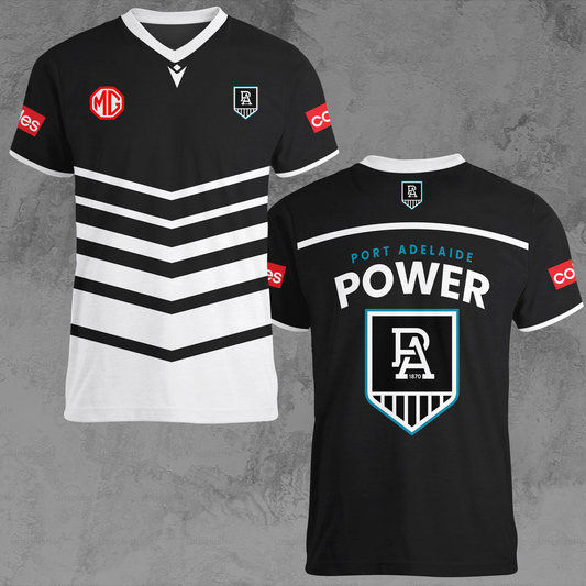 Port Adelaide Power 7 AFL 2025 Limited Edition V-neck T-Shirt TM NTA V1