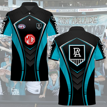 Port Adelaide Power AFL 2025 Limited Edition Polo Shirt TM NTA V1 240425
