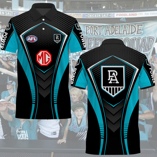 Port Adelaide Power AFL 2025 Limited Edition Polo Shirt TM NTA V1 240425