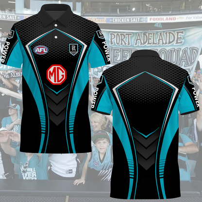 Port Adelaide Power AFL 2025 Limited Edition Polo Shirt TM NTA V2 240425
