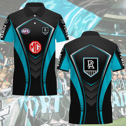 Port Adelaide Power AFL 2025 Polo Shirt TM NTA V1