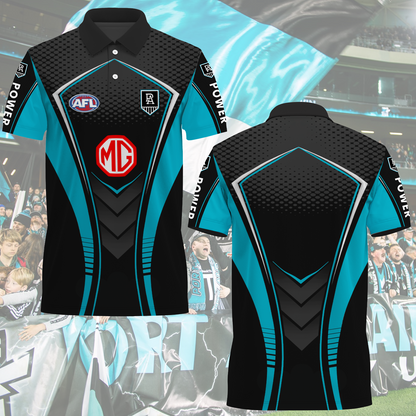 Port Adelaide Power AFL 2025 Polo Shirt TM NTA V2