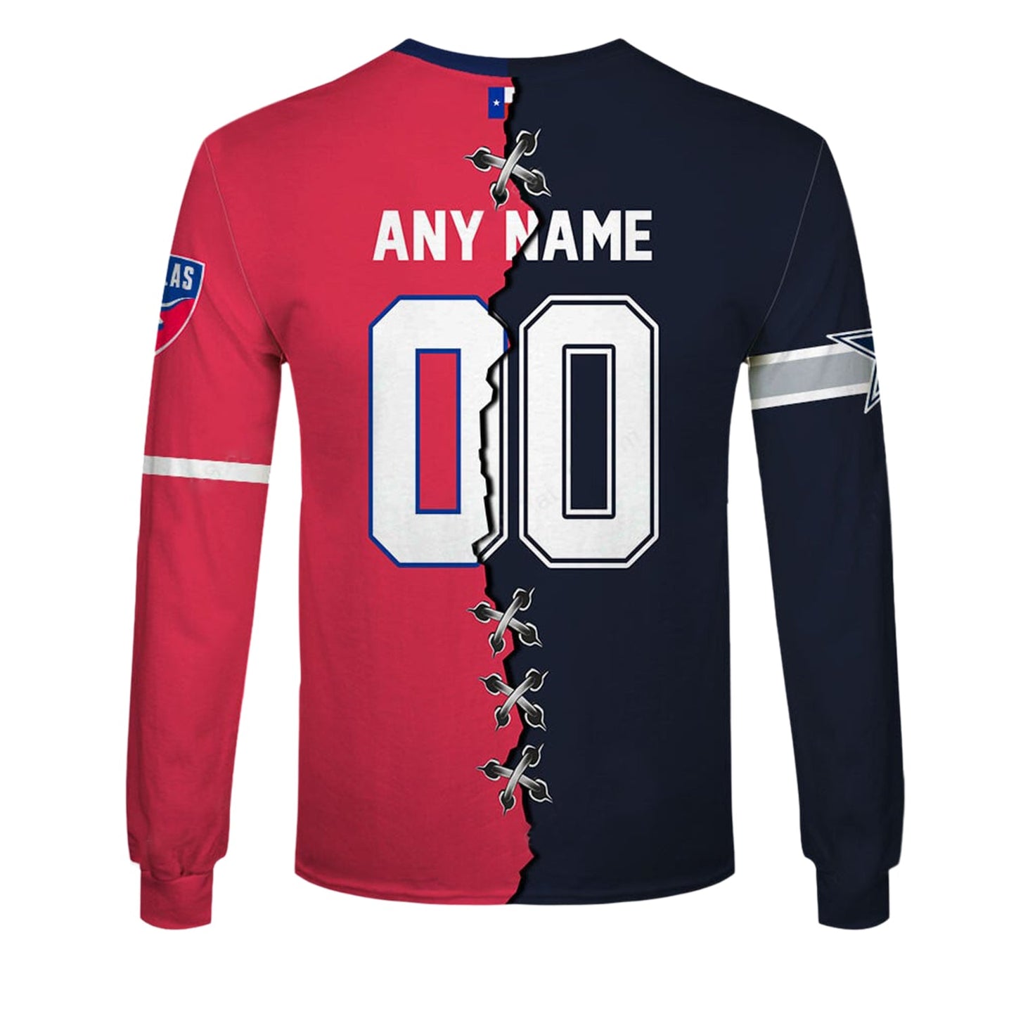 PREMIUM FC Dallas X Dallas Cowboys (MLS x NFL) LONG SLEEVE SHIRT NDT NHM