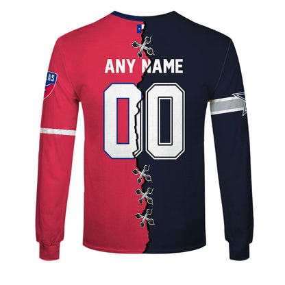 PREMIUM FC Dallas X Dallas Cowboys (MLS x NFL) LONG SLEEVE SHIRT NDT NHM