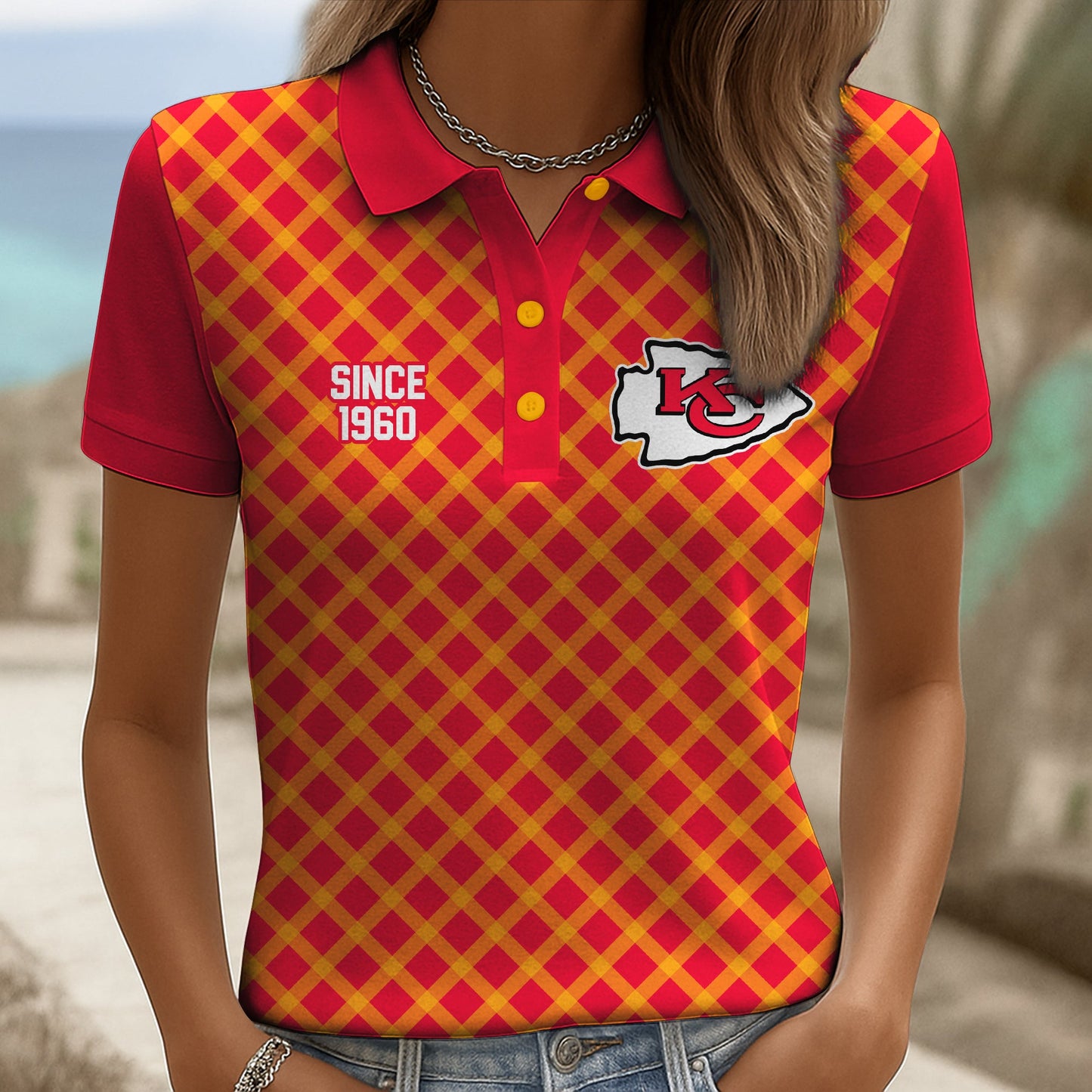 Premium KCC Checkered Women Polo Shirt V2 NMD NHM