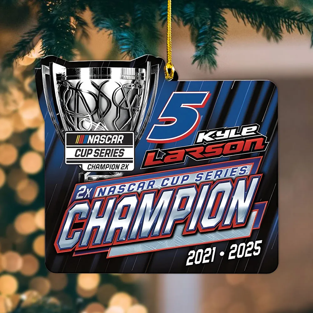Premium Kyle Larson NASCAR Cup Series Champion 2025 Acrylic Ornament V1 NMD TTV
