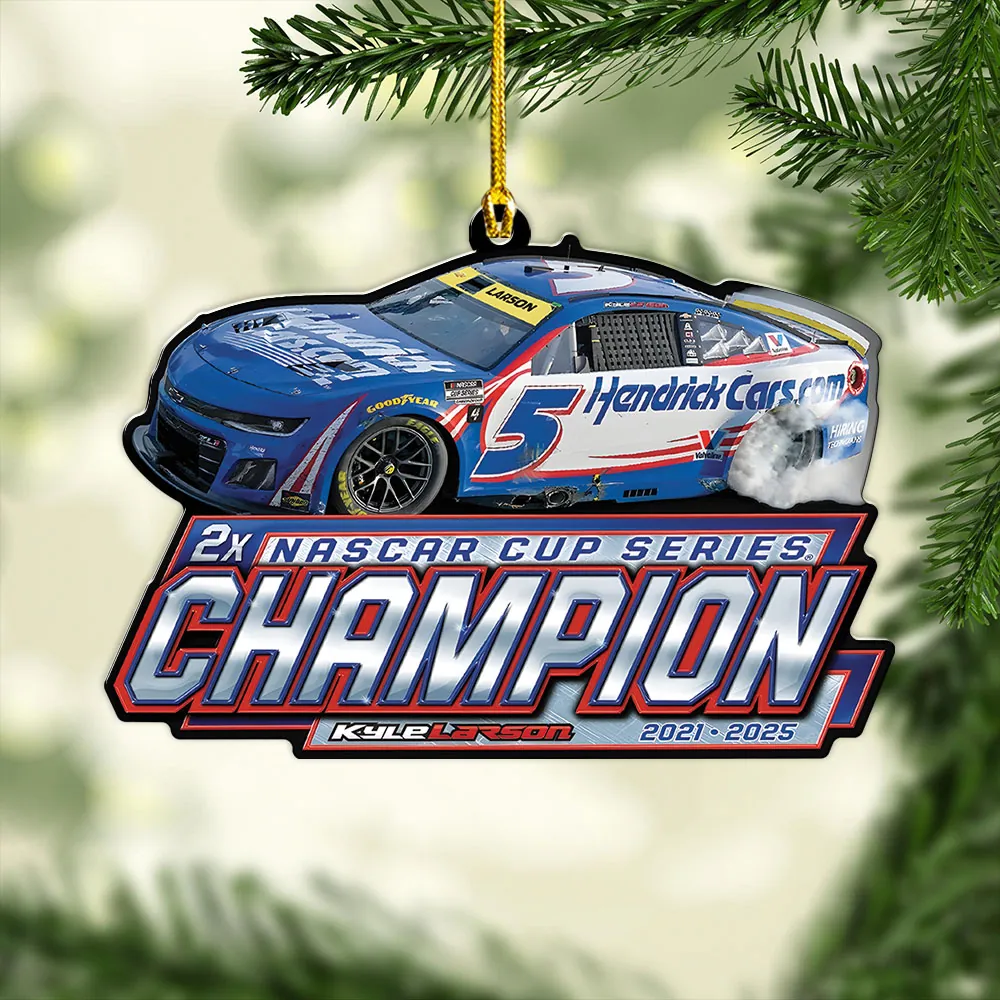 Premium Kyle Larson NASCAR Cup Series Champion 2025 Acrylic Ornament V2 NMD TTV