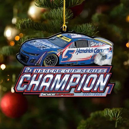 Premium Kyle Larson NASCAR Cup Series Champion 2025 Acrylic Ornament V2 NMD TTV