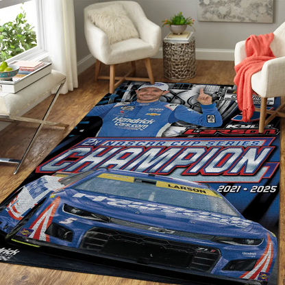 Premium Kyle Larson NASCAR Cup Series Champion 2025 Rug V2 NMD TTV