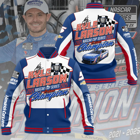 Premium Kyle Larson NASCAR Cup Series Champion 2025 Varsity Jacket V2 NMD TTV