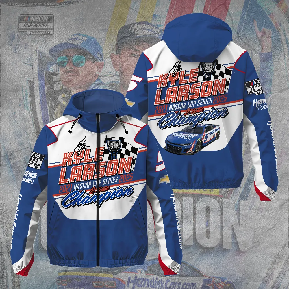 Premium Kyle Larson NASCAR Cup Series Champion 2025 Windbreaker Jacket V1 NMD TTV