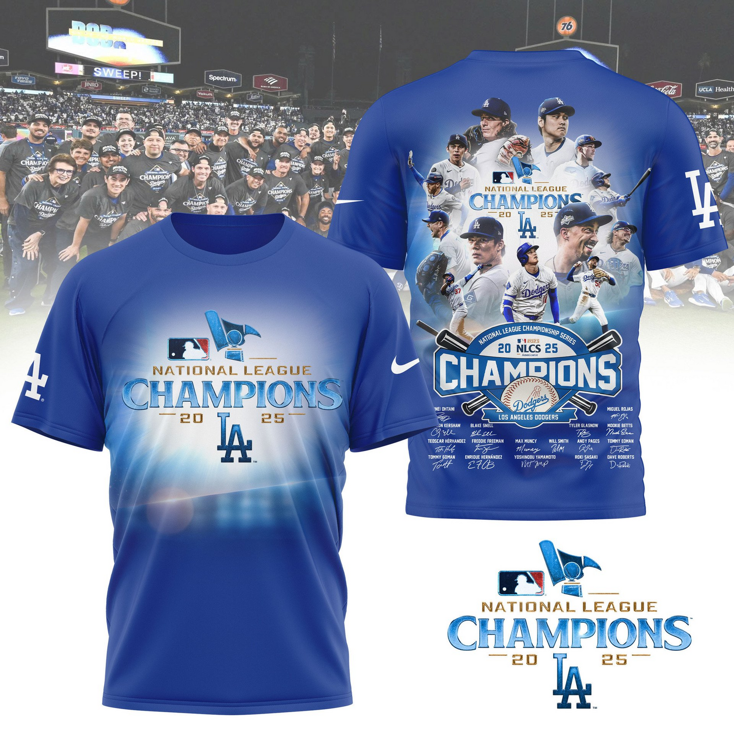 Premium MLB LAD Champions 2025 T-shirt V1 NMD 201025 TTV