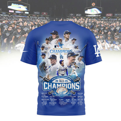 Premium MLB LAD Champions 2025 T-shirt V1 NMD 201025 TTV