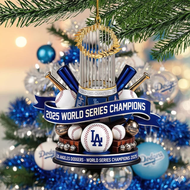 Premium MLB LAD World Series Ornament V15 NMD 031125 TTV