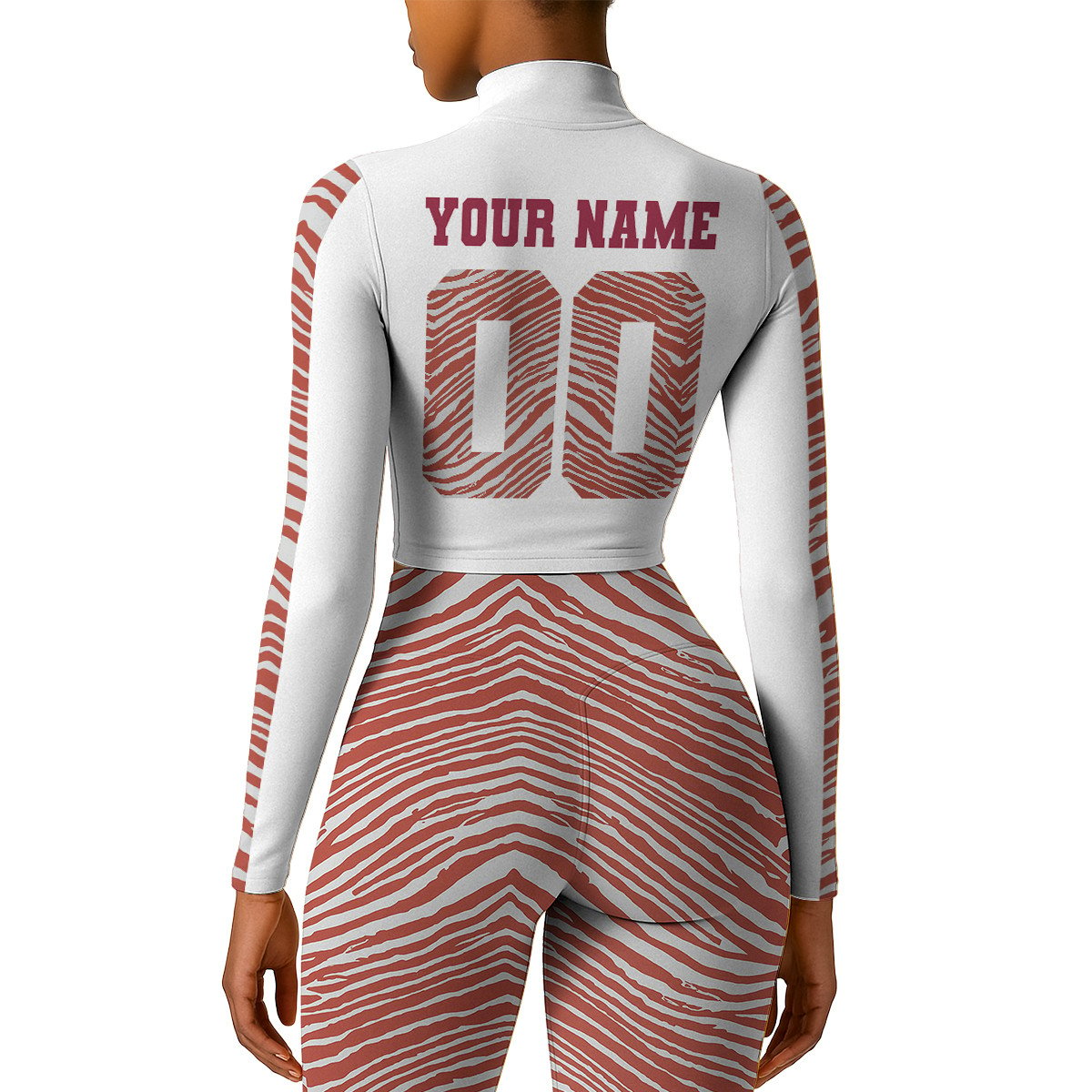 Premium NFL ARI Long-Sleeve Crop Top Sports Jacket and Leggings V1 NMD TTV