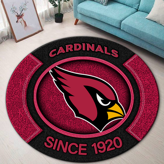 Premium NFL ARI Round Rug Multicolor V2 NMD TTV