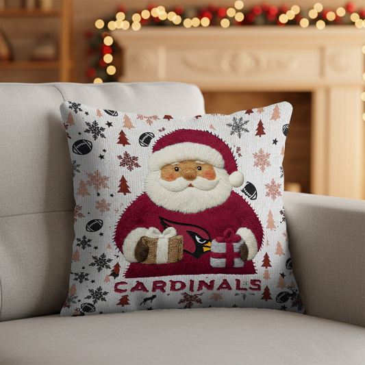 Premium NFL ARI Santa Christmas Pillow V1 NMD TTV