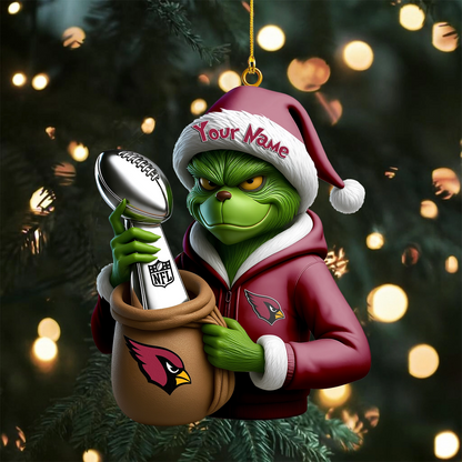Premium NFL ARI x The Grinch Christmas Ornament V1 NMD TTV