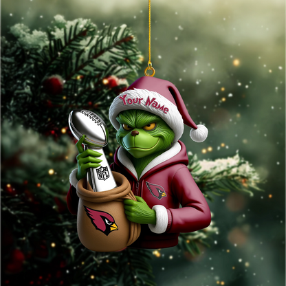 Premium NFL ARI x The Grinch Christmas Ornament V1 NMD TTV