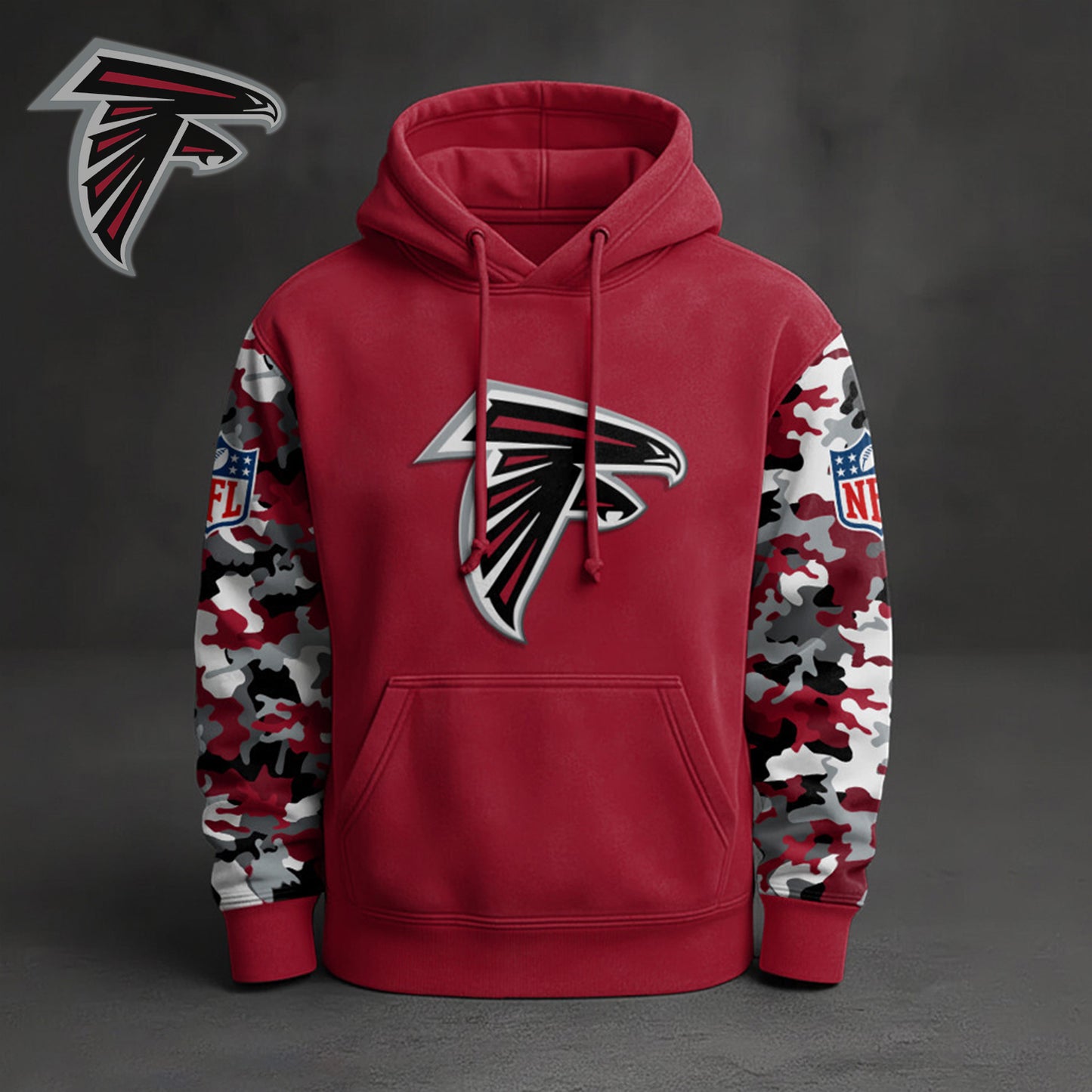 Premium NFL ATL Camo Arm Pullover Hoodie V1 NMD NHM